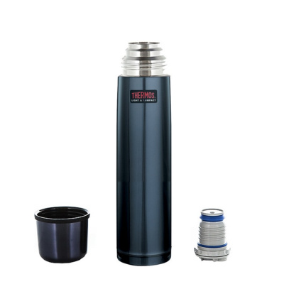 Термос для напитков THERMOS FBB-1000 BC Midnight Blue 0.1L, цв.синий, тепло/холод 18/24ч. (853288)