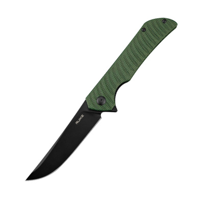 Нож складной Ruike P122-MG сталь Sandvik 14C28N, клинок BlackWash, рукоять зелёная Micarta, замок Liner-Lock