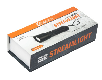 Фонарь ручной Сибирский Следопыт "STREAMLIGHT" 1 LED Белый свет, аккумулятор 3000 mAh (1x 26650 Li-Ion) (PF-PFL-L89)