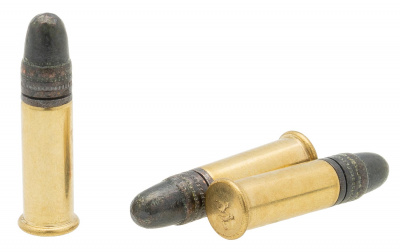 Патрон нарезной 22 LR Winchester M22 LRN FMJ чёрная медная оболочка/латунь, 2,59 гр. (500шт)