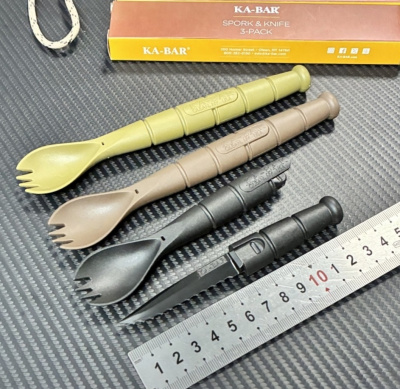 Походный набор столовых приборов (вилка, ложка, нож) KA-BAR Spork Knife 3-pack