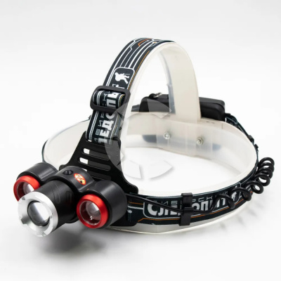 Фонарь налобный Сибирский Следопыт "Смит" 3 LED Белый свет до 250 метров, аккумулятор 2х18650 Li-Ion (PF-PFL-HL29)