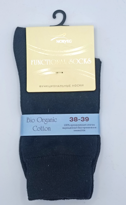 Носки NORVEG Functional Socks Bio Organic функциональные женcкие из натурального хлопка цвет чёрный