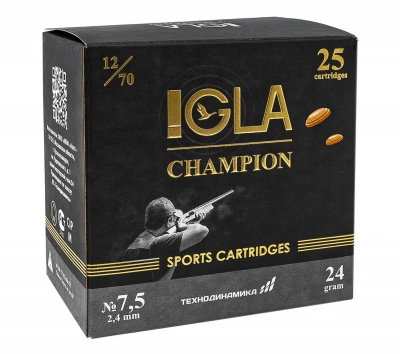 Патрон спортивный 12/70 №7,5 24 гр. "IGLA-CHAMPION" 