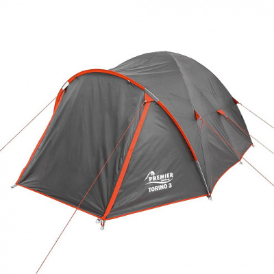Палатка трёхместная TORINO-3 Premier Fishing (215х220х135 см, тамбур, антимоскитная сетка) (PR T-3-GR)