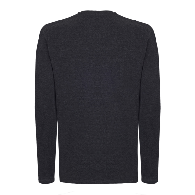 Лонгслив с принтом "5,45 new "; серый; размер L  (KKL000051)