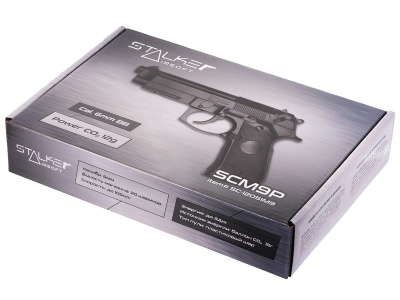 Пистолет страйкбольный Stalker SCM9P (Beretta M9), кал.6 мм, 12г CO2 (SC-12051M9)
