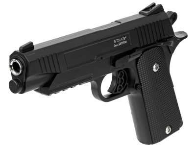 Пистолет страйкбольный Stalker SA1911M Spring (Colt 1911 Rail), кал.6 мм, металл, до 75 м/с