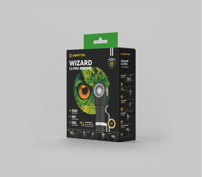 Фонарь налобный Armytek Wizard C2 Pro Magnet USB Warm 2330 лм Тёплый свет F08701W