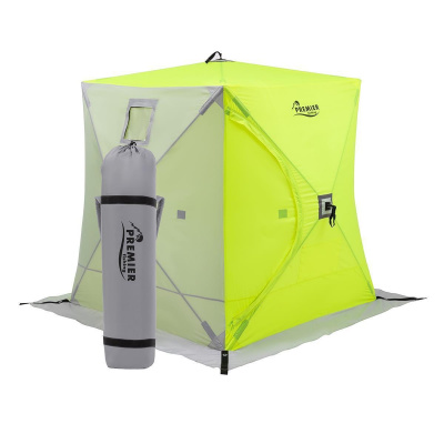 Палатка зимняя двухместная Premier Fishing КУБ арт.186255 (1,8х1,8м., без дна, вентиляция, ввёртыши)