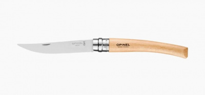 Нож филейный складной Opinel Slim Beech Effile №10 клинок 10 см, нержавеющая сталь Sandvik 12C27, рукоять бук, Viroblock (002559)