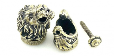 Пряжка для паракордового браслета EDC Лев латунь, вес 31 г
