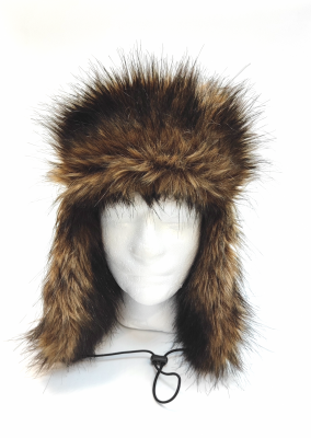 Шапка Аляска Мех Койот, плащёвка, цвет антрацит размер XL