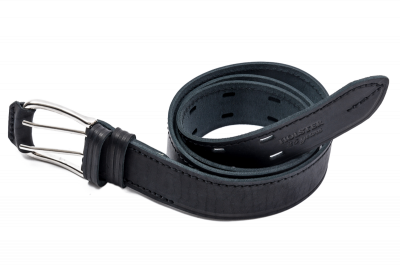 Ремень поясной 2  Хольстер 25 лет, двухшпеньковый,  кожа,  цвет черный, №2 (231520000)