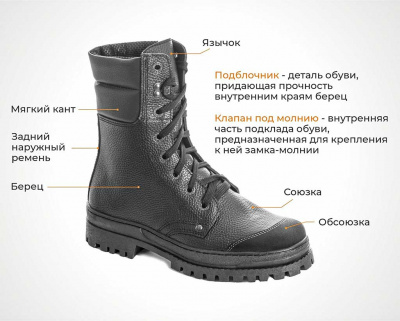 Ботинки "Ратник" зима искусственный мех (глухой клапан) (5000-0)