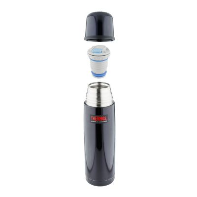 Термос для напитков THERMOS FBB-1000 BC Midnight Blue 0.1L, цв.синий, тепло/холод 18/24ч. (853288)