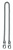 Цепочка Victorinox, с 2 карабинами, никелированная, 40 см (4.1815)