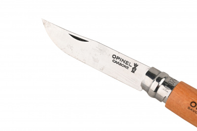 Нож хозяйственный Opinel 07 VRN - клинок 7 см, углеродистая сталь XC90, рукоять бук, замок Viroblock (113070)
