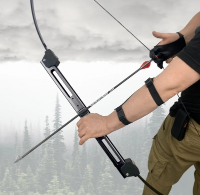 Лук традиционный складной Centershot Tactical черный 58'' (140 см), 35 lbs (усилие 16 кг)