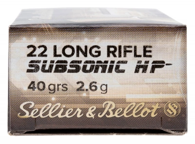 Патрон нарезной  S&B Subsonic HP 2,6 г .22LR (5,6мм) (50 шт.)