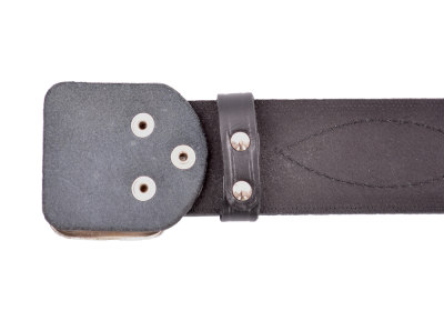 Ремень офицерский черный 50 мм кожа  (350-3)