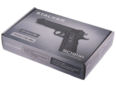 Пистолет страйкбольный Stalker SC1911P (Colt 1911) кал.6 мм, 12г CO2, пластик, до 105 м/с (SC-12051C1911)