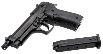 Пистолет сигнальный B92-S KURS (Beretta M92) кал.5,5 мм под патрон 10ТК, цвет чёрный