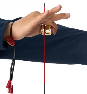 Кольцо для стрельбы ACCMOS Archery латунь/воловья кожа, цвет чёрный