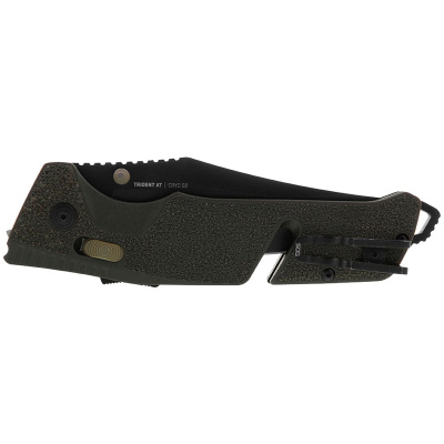 Нож складной полуавтоматический SOG Trident AT Flat Dark Earth 11-12-12-41 сталь CRYO D2, рукоять коричневый GRN, замок AT-XR Lock