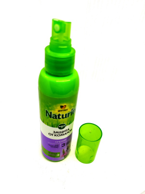 Спрей от комаров Gardex Naturin эффективность до 3-ёх часов, 100 мл (N003)