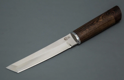 Нож Танто-2 кованный из стали Х12МФ, рукоять венге, притин дюраль (10808)