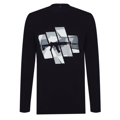 Лонгслив с принтом "АК-12 Gen2"; черный; размер XXL (KKL000045)