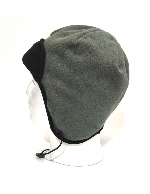 Шапка LLM Кузьмич с козырьком ткань виндблок-непродуваемая (синтепон, подкладка флис) цвет Хакки лес