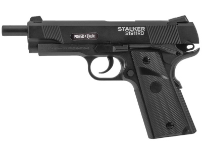 Пистолет пневматический Stalker S1911RD (Colt 1911) кал.4,5 мм, 12г CO2, до 120 м/с, Blowback (ST-12061RD)