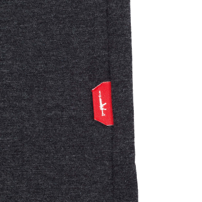 Футболка с принтом "5,45 new"; cерая; размер XXL (KKF000085)