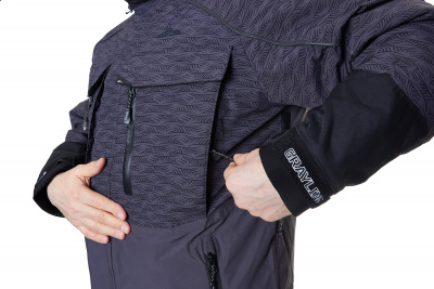 Тугур костюм для рыбалки GRAYLING, зимний -15, серый  