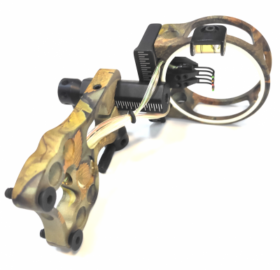 Прицел для блочного лука Topoint ТР4850-CAMO (5 пинов 0.19, оптоволокно, бесключевая настройка)
