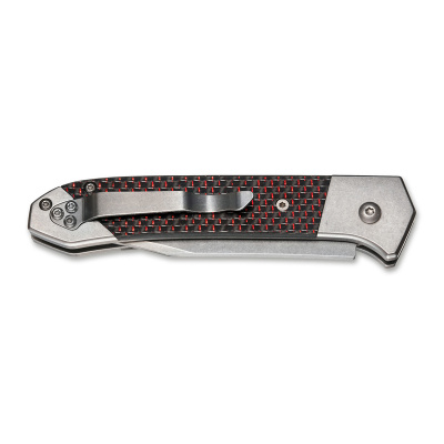 Нож складной автоматический Boker by Magnum Rubico Auto сталь 440A, рукоять СтальCarbon, замок Button-Lock (01SC054)