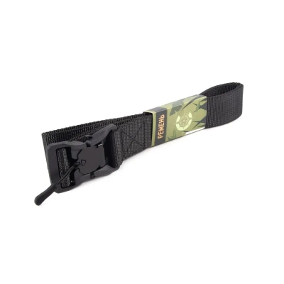 Ремень поясной  "СЛЕДОПЫТ" магнитный, 1400х38 мм, текстиль, цвет черный