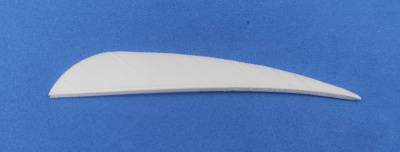 Оперение натуральное MILAEM 3" Parabol RW-White вес 0,18 г, длина 7,92 см, высота 1,13 см