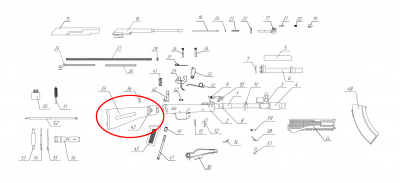Приклад складной пластиковый | Сайга МК