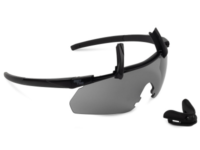 Очки стрелковые ShotTime Caracal, защитные, чёрные, линза серая (GST-035-BLK-G)