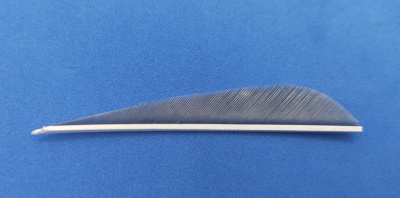 Оперение натуральное MILAEM 3" Parabol RW-Grey вес 0,18 г, длина 7,92 см, высота 1,13 см