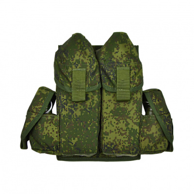 Подсумок для 4-ёх магазинов АК и 2-ух гранат на с-му MOLLE, цв.Цифра (РО7756)