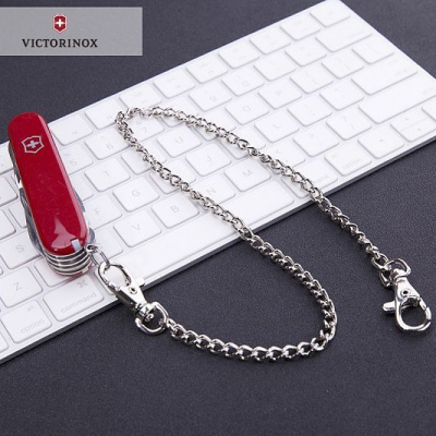 Цепочка Victorinox, с 2 карабинами, никелированная, 40 см (4.1815)