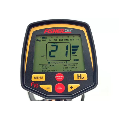 Металлоискатель Fisher F70 (13 кГц, улучшенная катушка 11''DD, Pinpoint, Autotune, питание 4xAA)