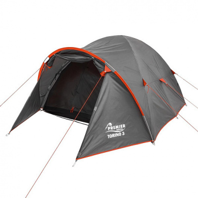 Палатка трёхместная TORINO-3 Premier Fishing (215х220х135 см, тамбур, антимоскитная сетка) (PR T-3-GR)