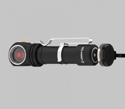 Фонарь налобный Armytek Wizard C2 WR Magnet USB Белый и красный свет/1100 лм/ до 98 м (F06901C)