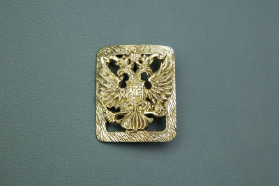 Ремень поясной "Герб России" кожа, бляха литьё