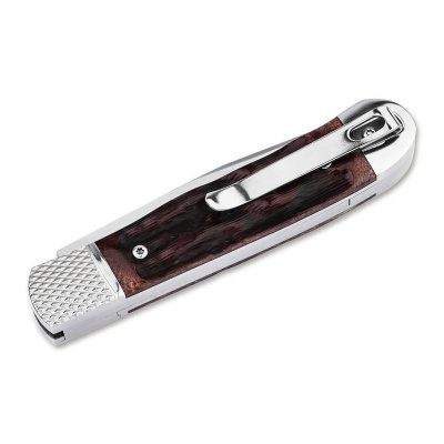 Нож складной автоматический Boker 01BP0029 Hidden Release Trapper Appaloosa Bone сталь D2, рукоять сталь/кость